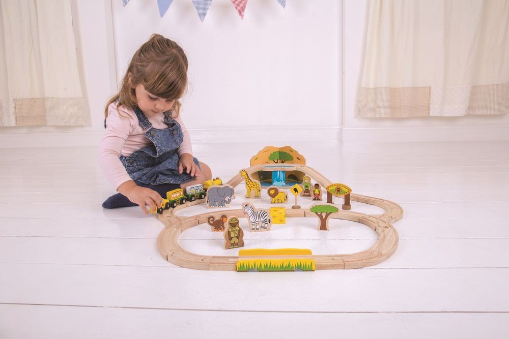 Bigjigs Rail Dřevěná vláčkodráha Safari - obrázek 5