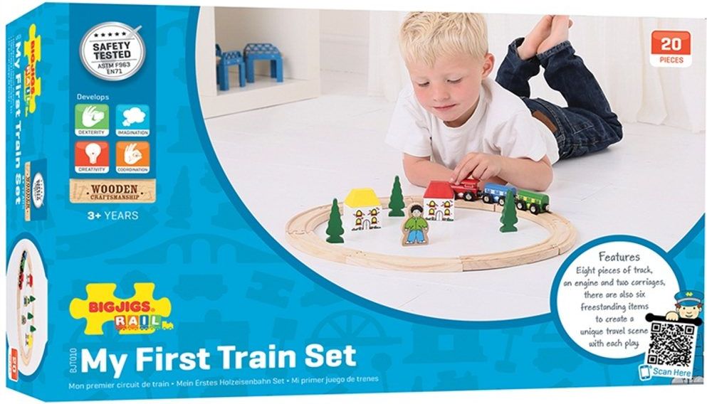 Bigjigs Rail Moje první vláčkodráha 20 dílů - obrázek 3