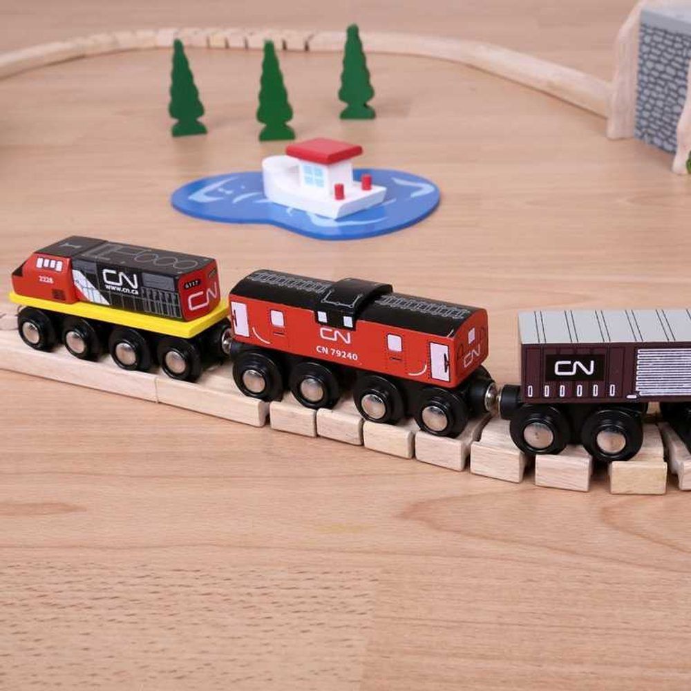 Bigjigs Rail Bigjigs Rall CN nákladní vlak + koleje - obrázek 2