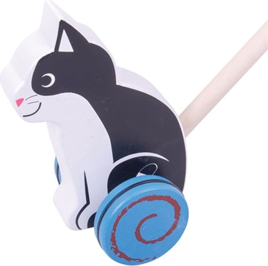 Bigjigs Toys Bigjigs Baby Dřevěný jezdík Kočička - obrázek 1