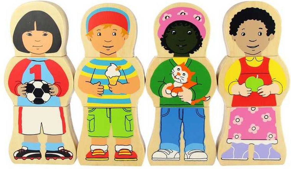 Bigjigs Toys Dřevěné puzzle národnosti - obrázek 2