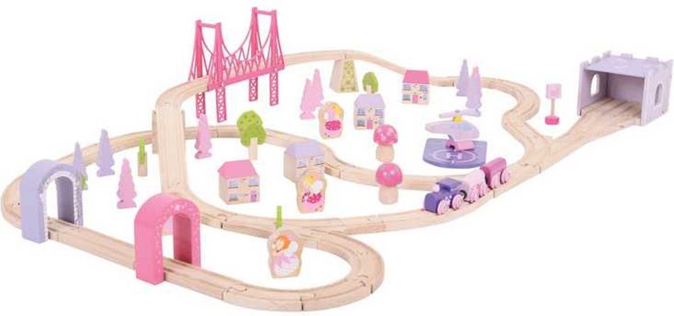 Bigjigs Raill Dřevěná velká vláčkodráha princezny - obrázek 1