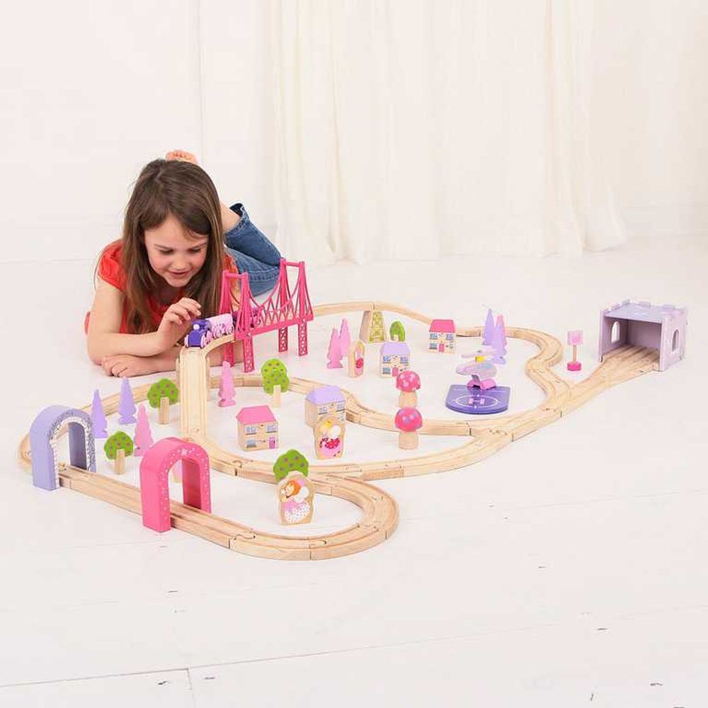 Bigjigs Raill Dřevěná velká vláčkodráha princezny - obrázek 3