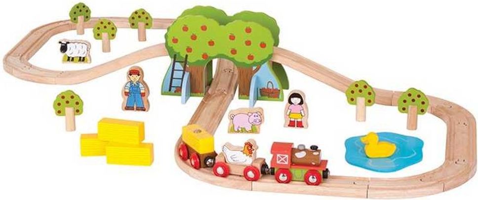 Bigjigs Rail Dřevěná vláčkodráha farma - obrázek 1