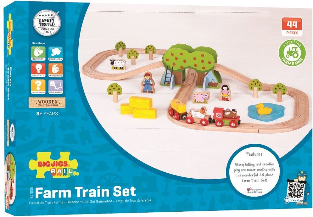 Bigjigs Rail Dřevěná vláčkodráha farma - obrázek 3