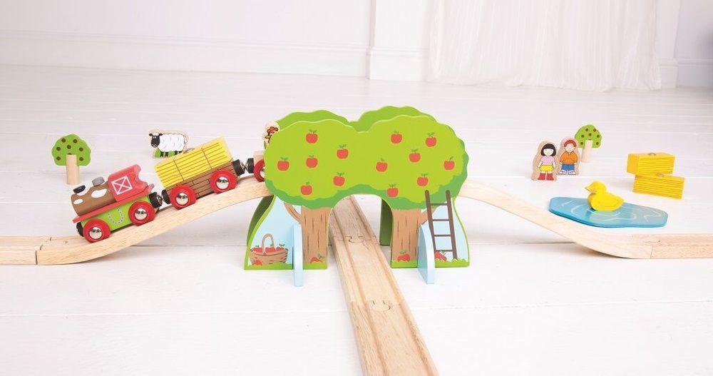 Bigjigs Rail dřevěná vláčkodráha farma - poškozený obal - obrázek 2