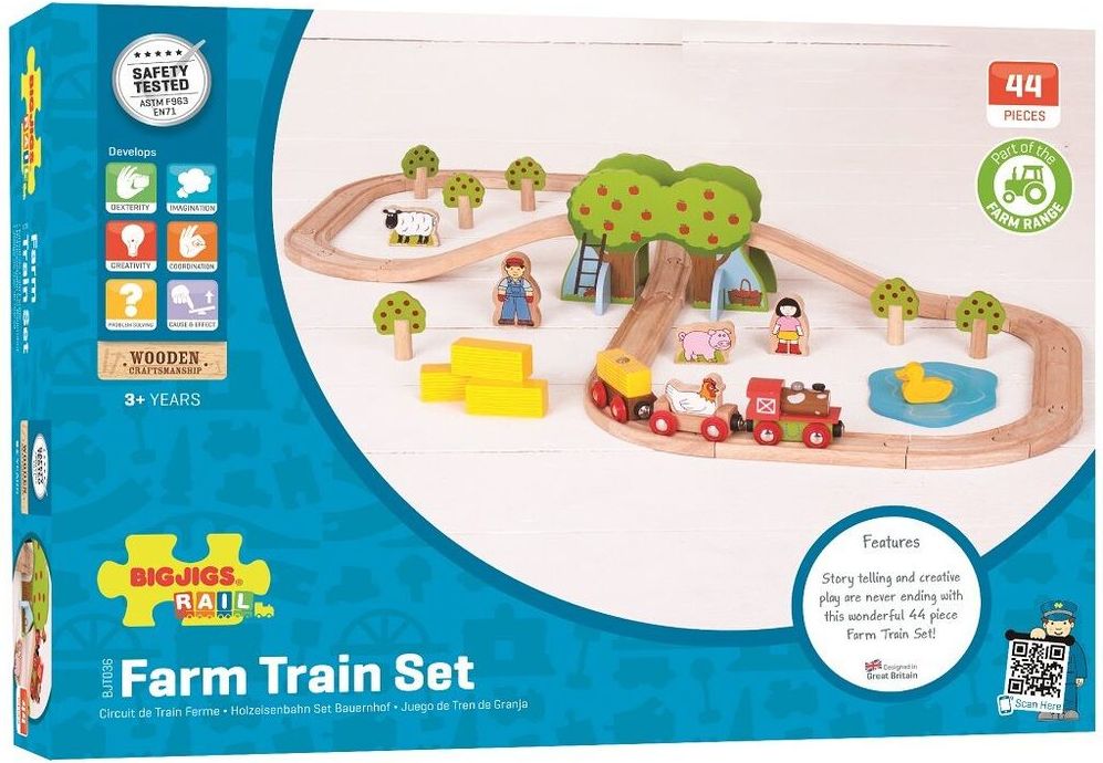 Bigjigs Rail dřevěná vláčkodráha farma - poškozený obal - obrázek 5