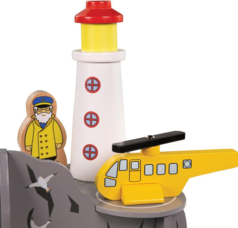 Bigjigs Rail Tunel s majákem a heliportem - obrázek 2