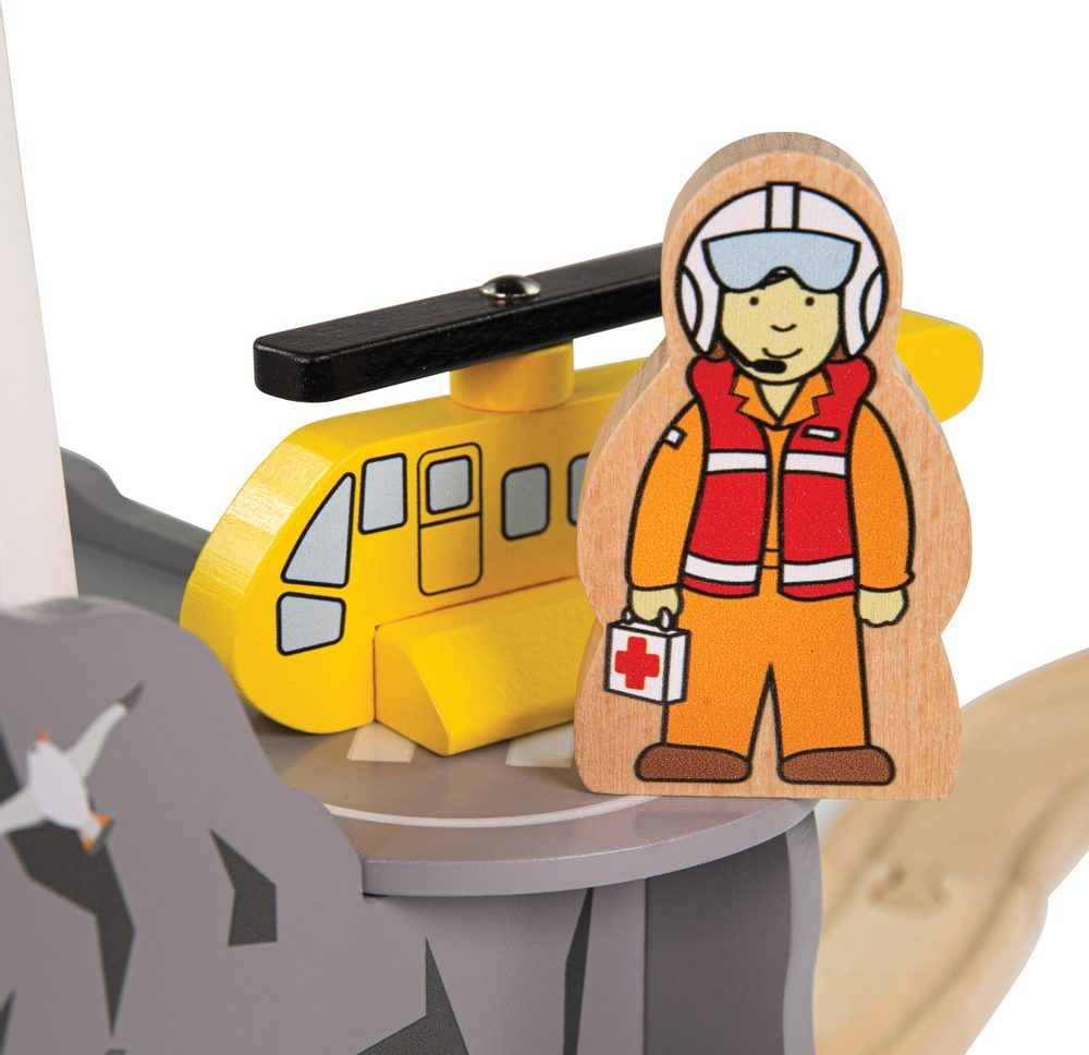 Bigjigs Rail Tunel s majákem a heliportem - obrázek 6