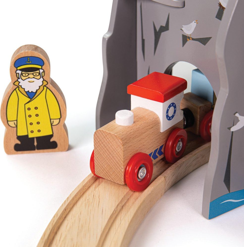 Bigjigs Rail Tunel s majákem a heliportem - obrázek 7