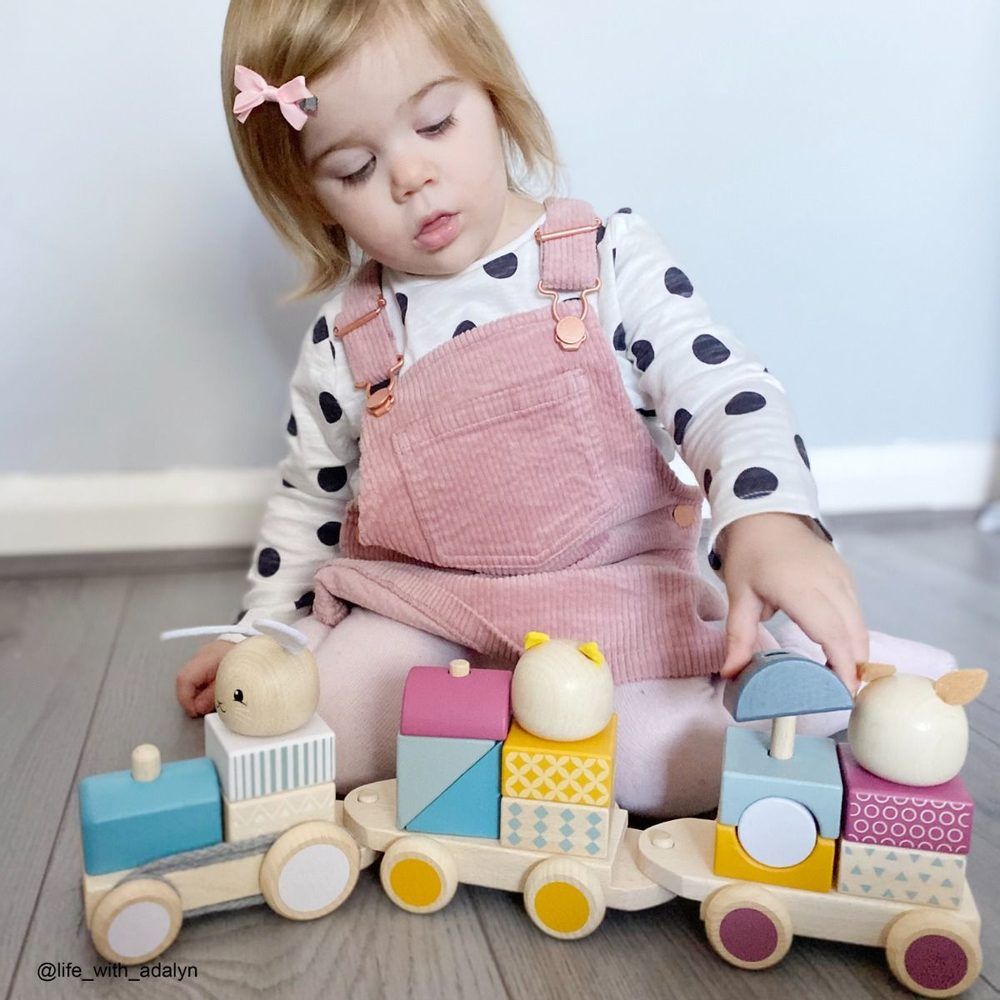 Bigjigs Toys Bigjigs Baby Dřevěný vláček se zvířátky - obrázek 3