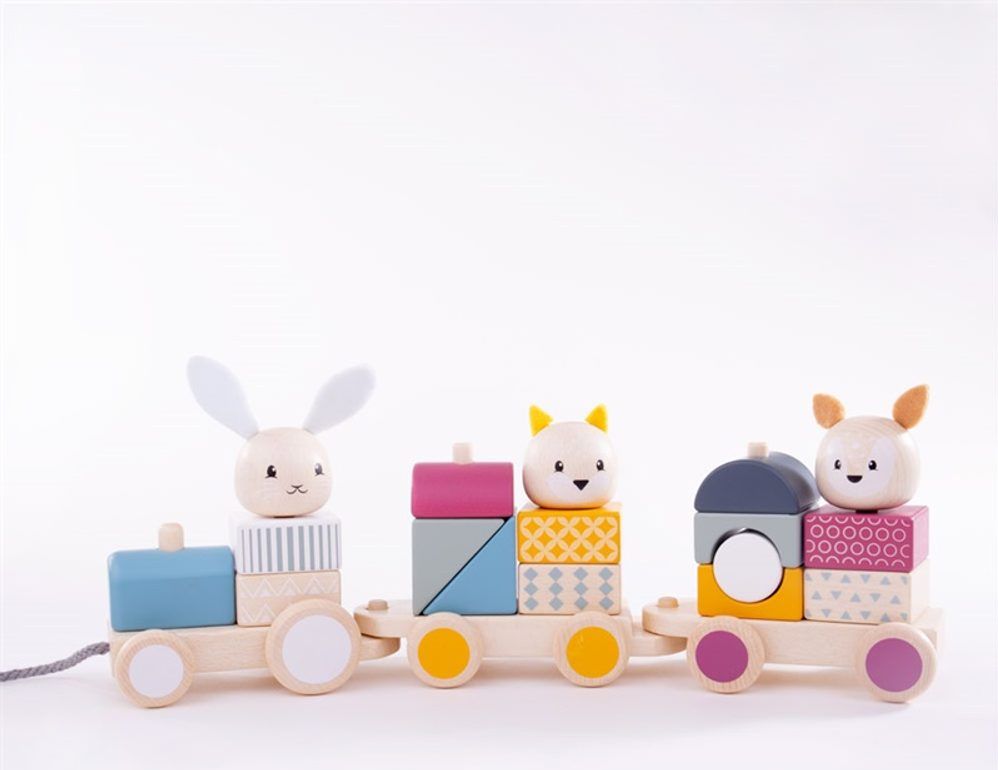 Bigjigs Toys Bigjigs Baby Dřevěný vláček se zvířátky - obrázek 4