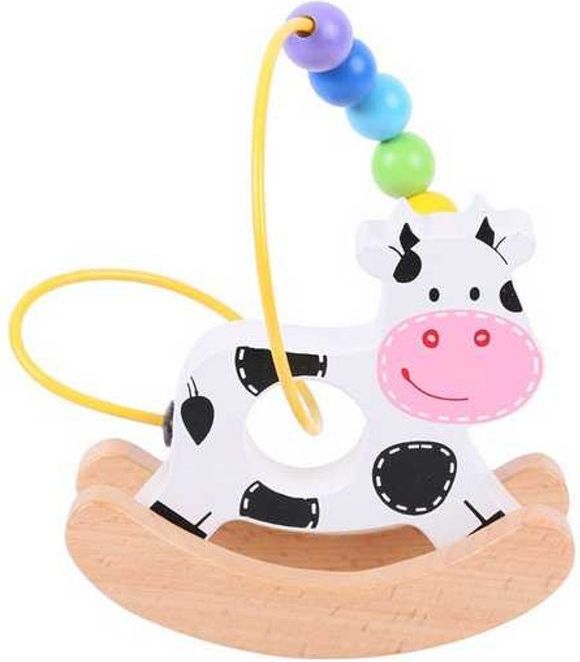 Bigjigs Toys Bigjigs Baby Motorický labyrint houpačka kravička - obrázek 1