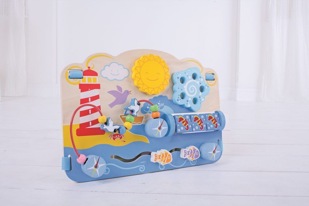 Bigjigs Toys Bigjigs Baby Dřevěná motorická deska moře - obrázek 3