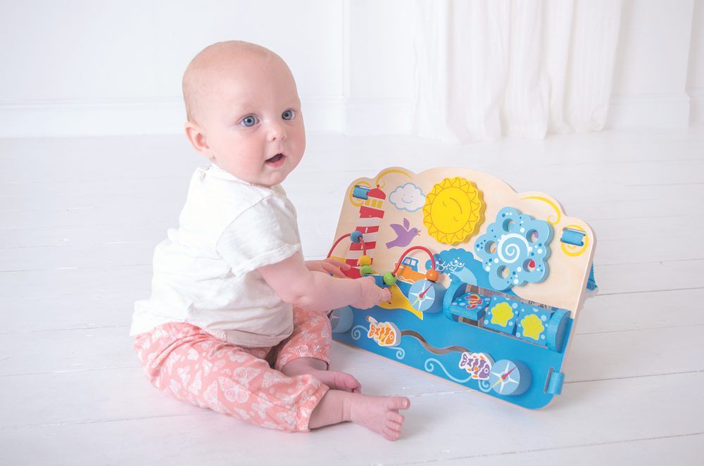 Bigjigs Toys Bigjigs Baby Dřevěná motorická deska moře - obrázek 4