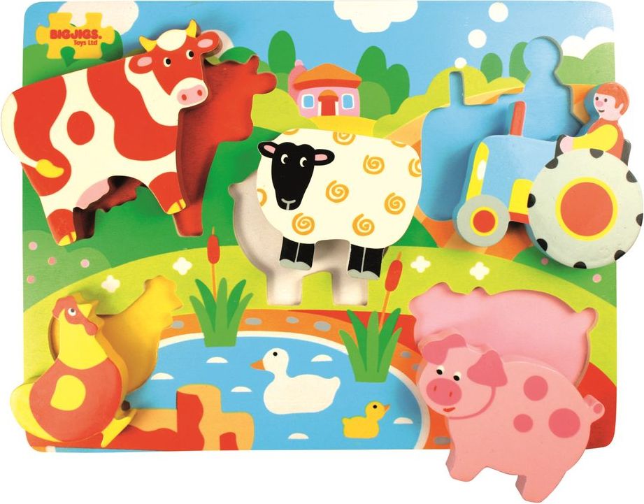 Bigjigs Toys Vkládací puzzle farma - obrázek 4