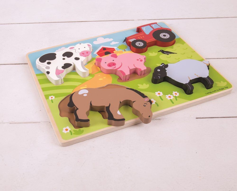 Bigjigs Toys Vkládací puzzle farma - obrázek 5