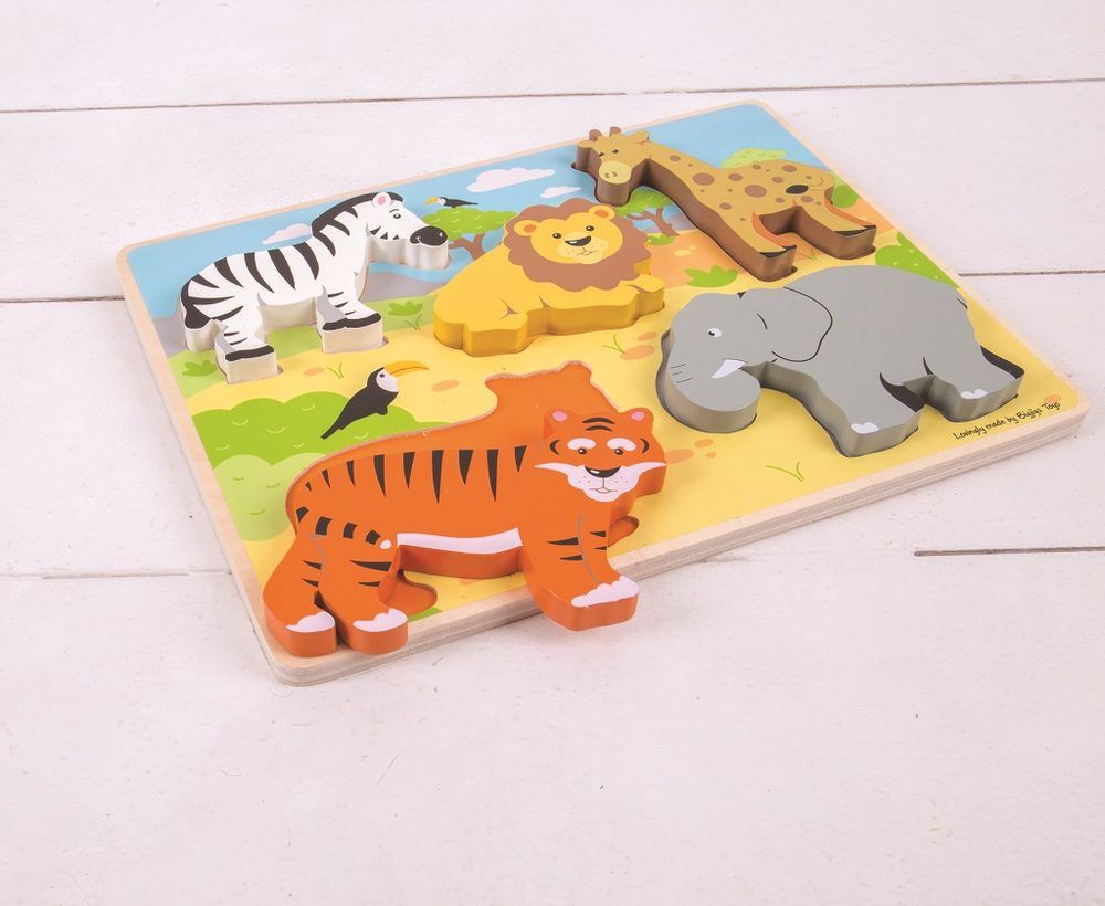 Bigjigs Toys Vkládací puzzle safari - obrázek 2