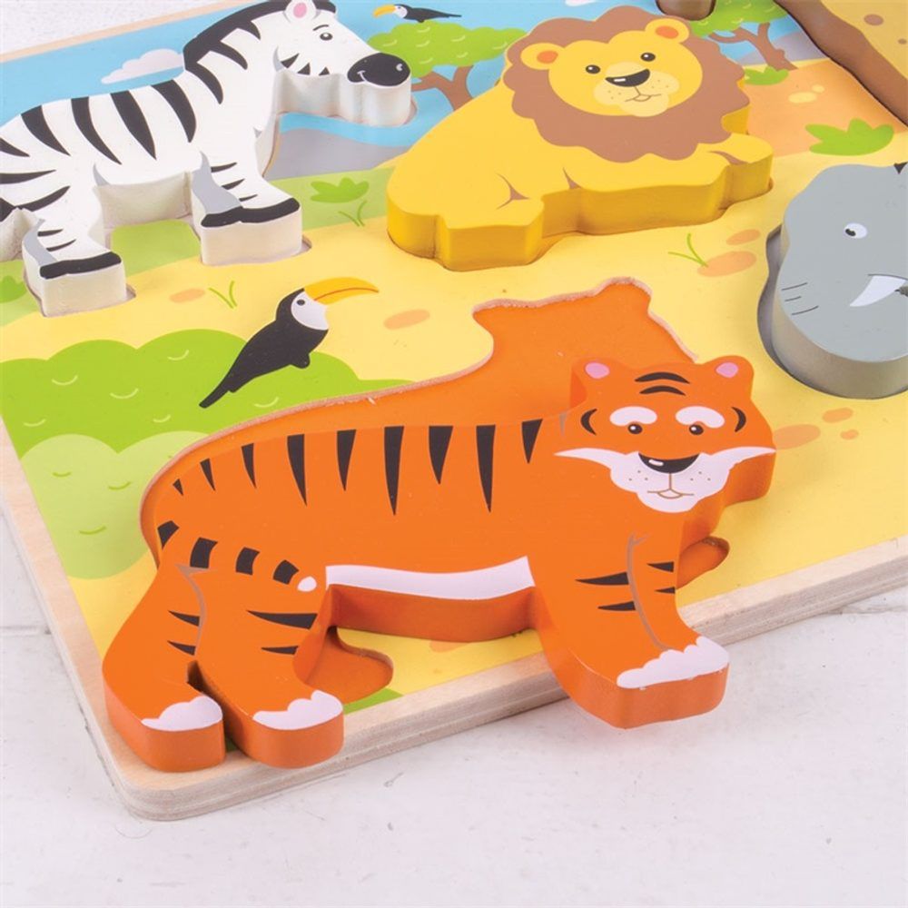Bigjigs Toys Vkládací puzzle safari - obrázek 3