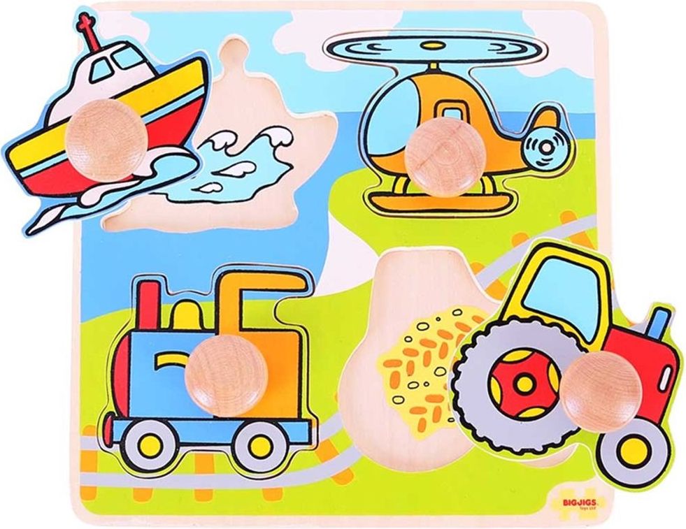 Bigjigs Toys Vkládací puzzle doprava - obrázek 1