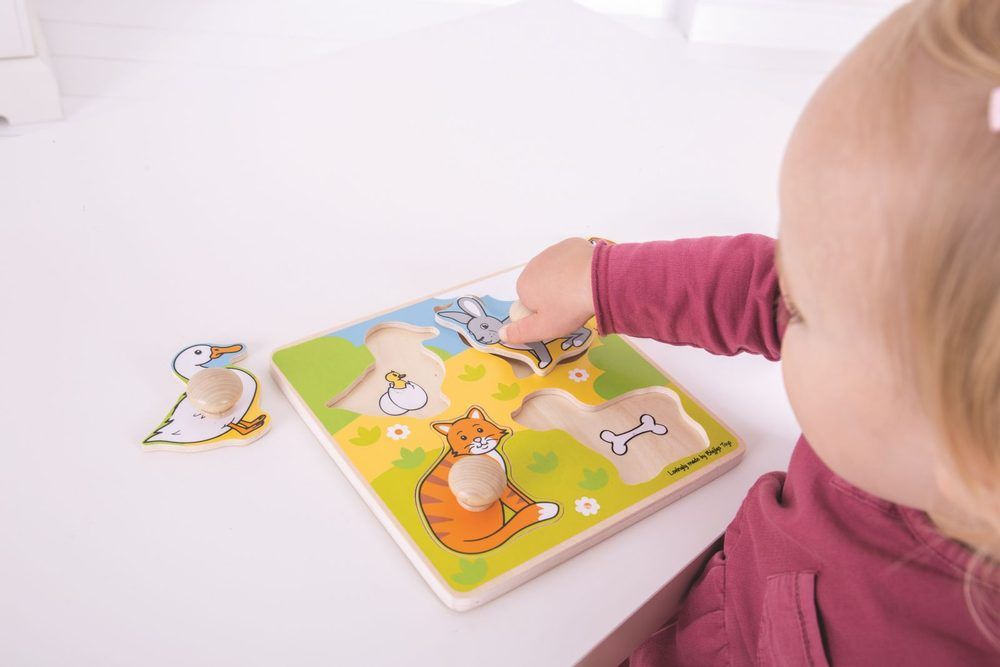 Bigjigs Toys Vkládací puzzle domácí zvířátka - obrázek 2