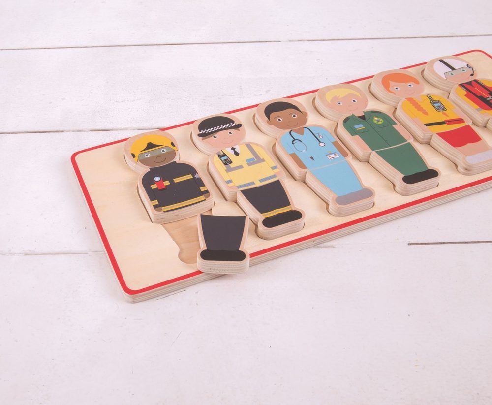 Bigjigs Toys Vkládací puzzle záchranářský tým - obrázek 3