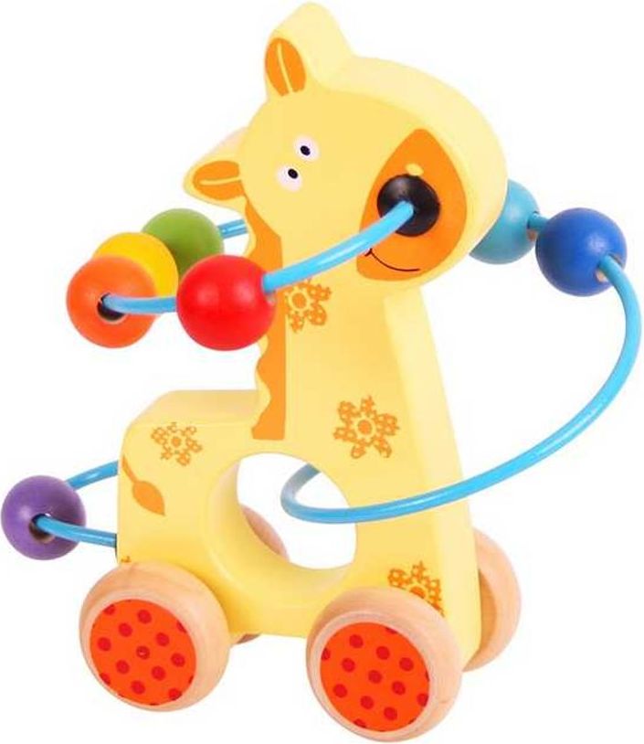 Bigjigs Toys Bigjigs Baby labyrint na kolečkách žirafa - obrázek 1