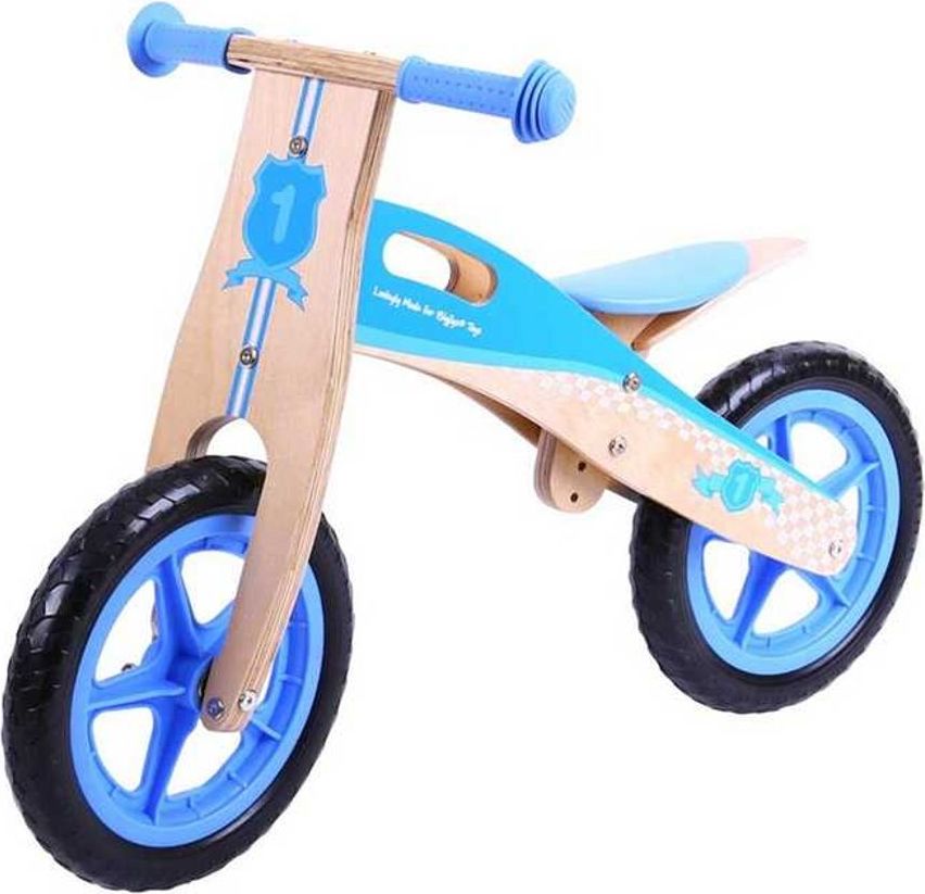 Bigjigs Toys Dřevěné odrážedlo modré - obrázek 1