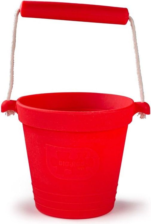 Bigjigs Toys Plážový kyblíček červený - obrázek 1