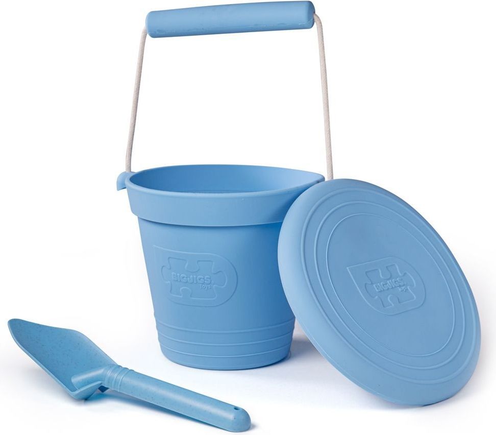 Bigjigs Toys Plážový kyblíček světle modrý - obrázek 5