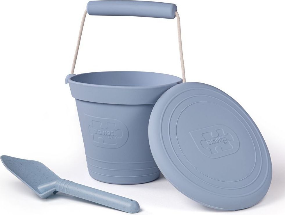 Bigjigs Toys Plážový kyblíček světle šedý - obrázek 2