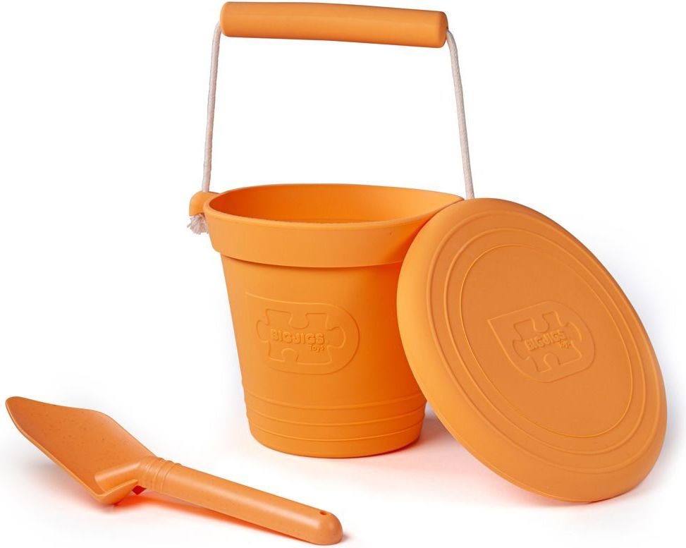 Bigjigs Toys Plážový kyblíček oranžový - obrázek 3