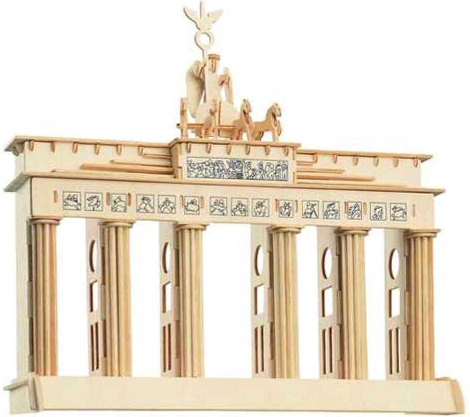 Woodcraft construction kit Woodcraft Dřevěné 3D puzzle Brandenburgská brána - obrázek 1