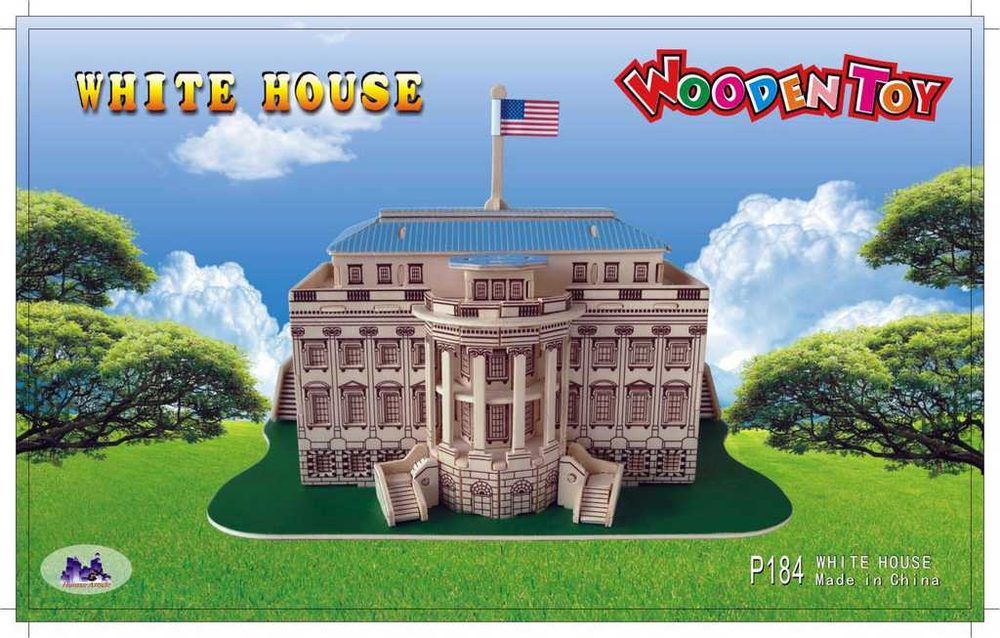 Woodcraft construction kit Woodcraft Dřevěné 3D puzzle bílý dům - obrázek 1