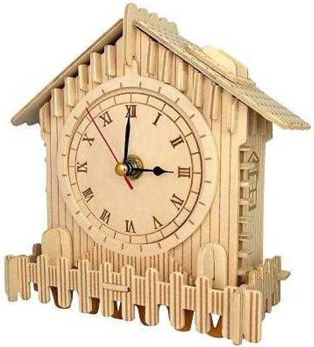 Woodcraft construction kit Woodcraft Dřevěné 3D puzzle hodiny - obrázek 1