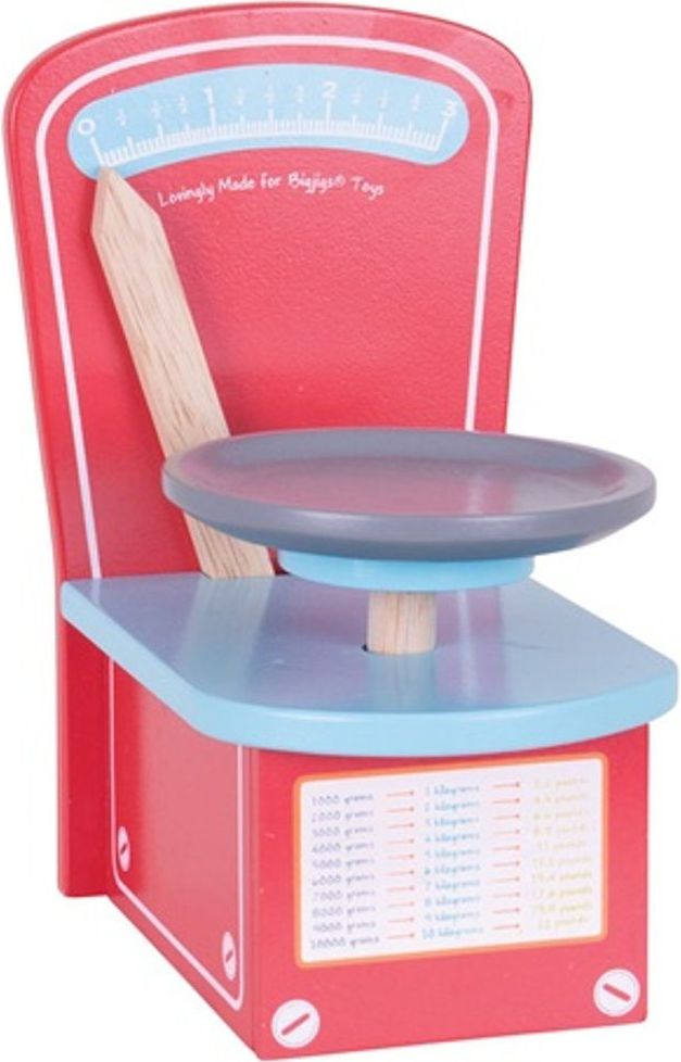 Bigjigs Toys Dřevěné kuchyňská váha - obrázek 1