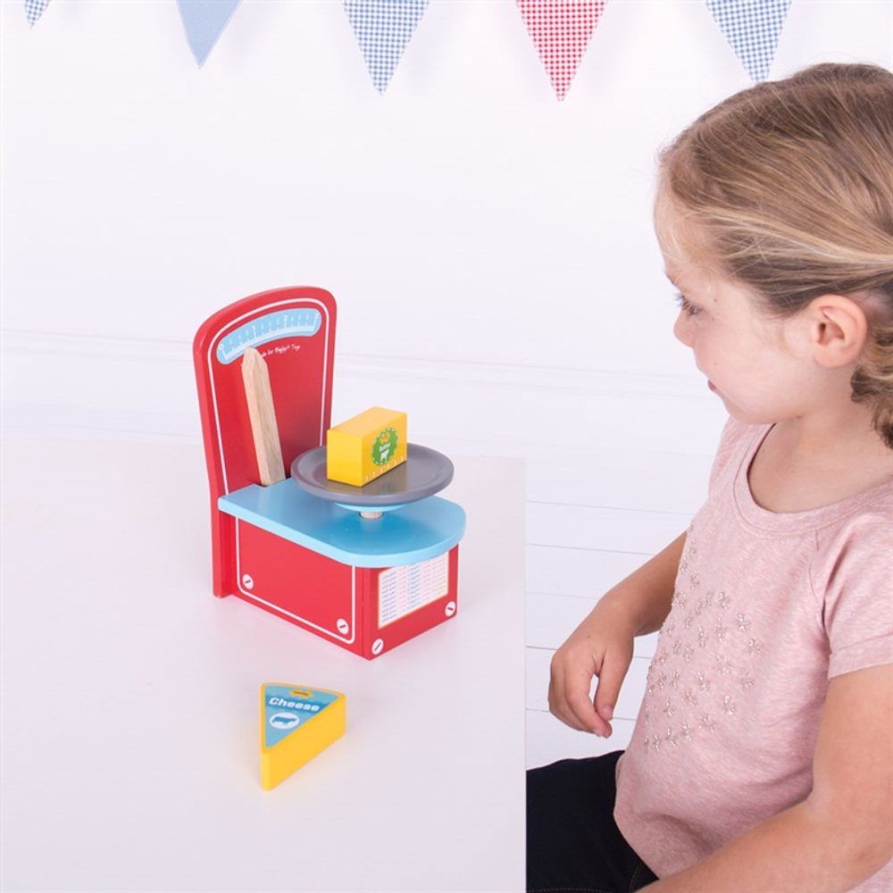 Bigjigs Toys Dřevěné kuchyňská váha - obrázek 2