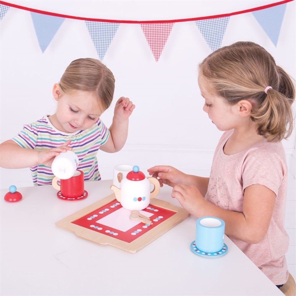 Bigjigs Toys Čajový servis s puntíky - obrázek 4