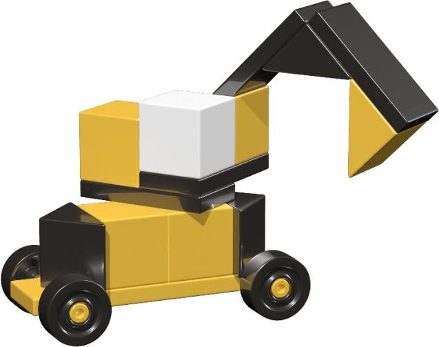 AINSTEIN Construction Vehicle and Foreman, Magnetická stavebnice - obrázek 2