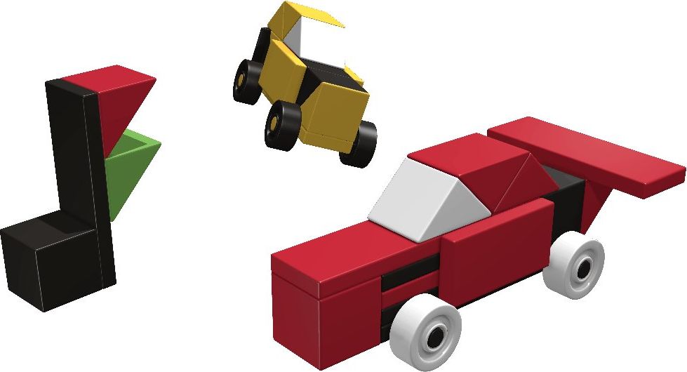 AINSTEIN Cool Cars, Magnetická stavebnice - obrázek 2