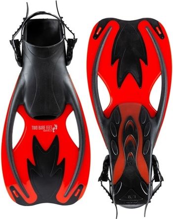 Dětské ploutve Two Bare Feet červené Velikosti L/XL 32-37 - obrázek 1