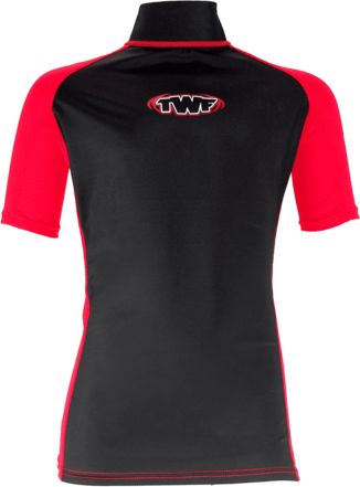 Dětské plavecké UV tričko TWF červenočerné Velikosti 5-7 let - obrázek 1