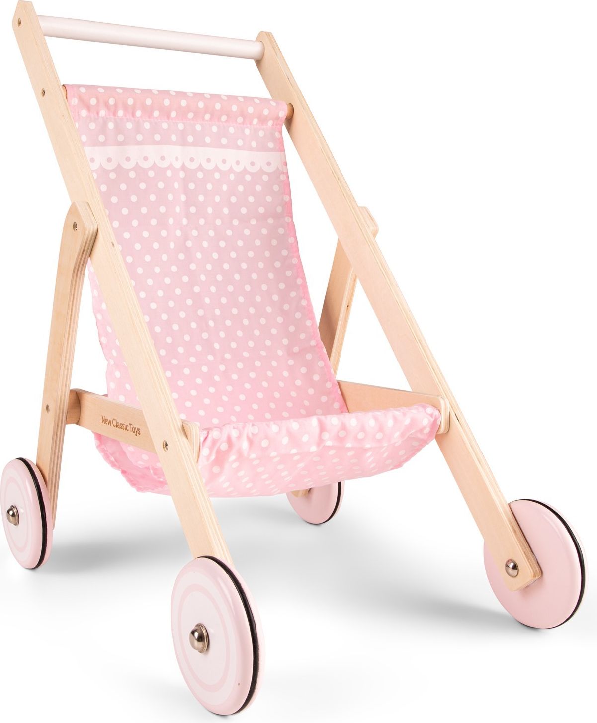 New Classic Toys Růžový kočárek pro panenky - obrázek 1