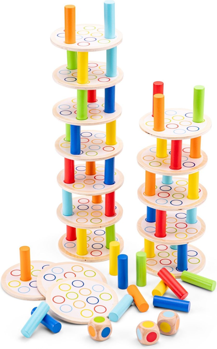 New Classic Toys Dřevěná hra balancující věž - obrázek 1