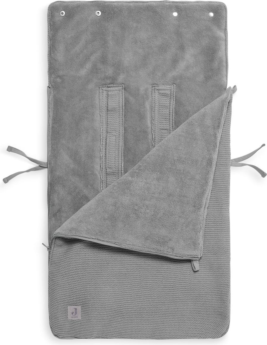 Jollein Fusak do autosedačky Basic Knit Stone Grey - obrázek 3