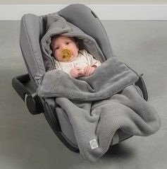 Jollein Fusak do autosedačky Basic Knit Stone Grey - obrázek 7