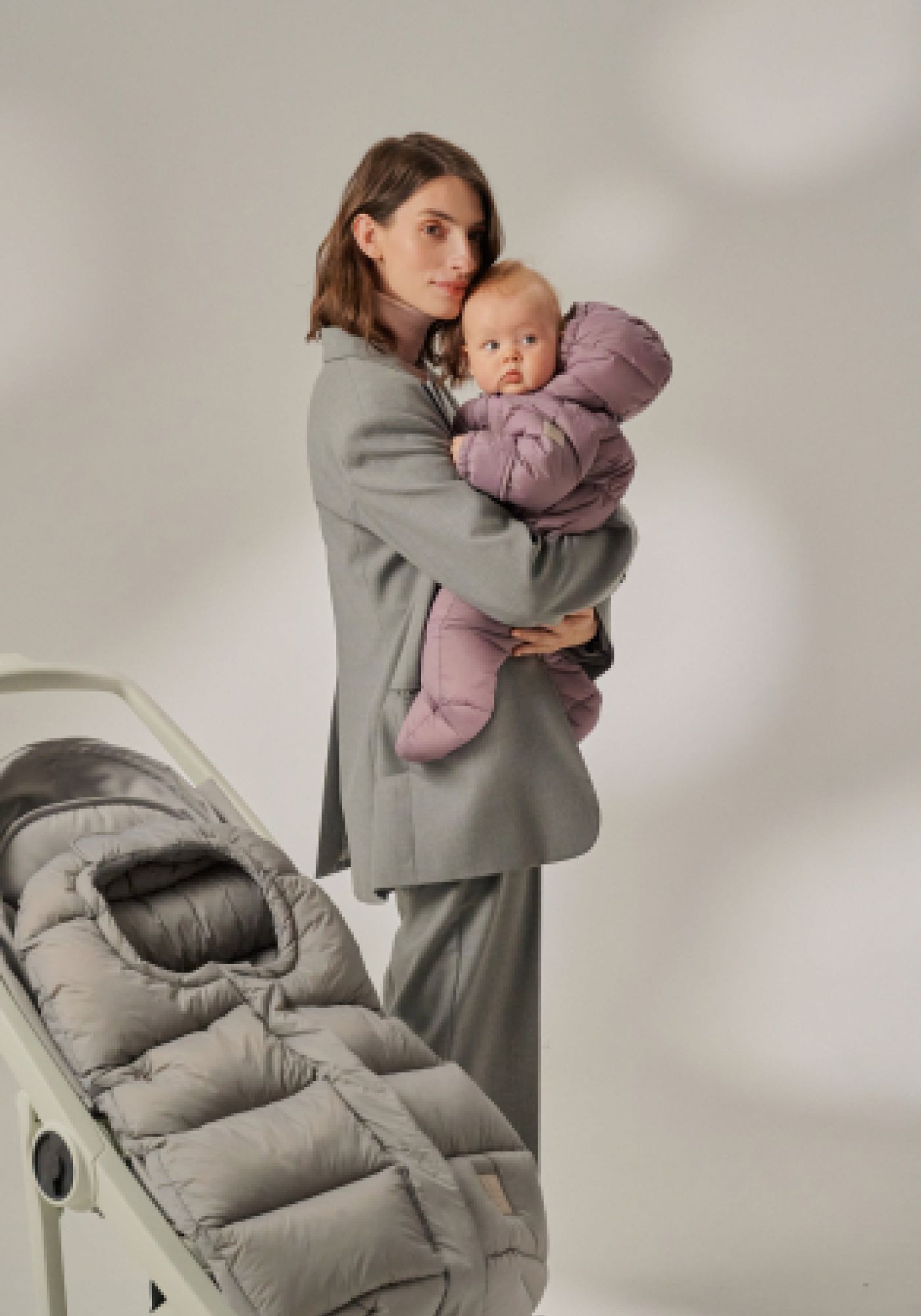 Baby Overall LEOKID Eddy lilac gray - 62 - obrázek 3