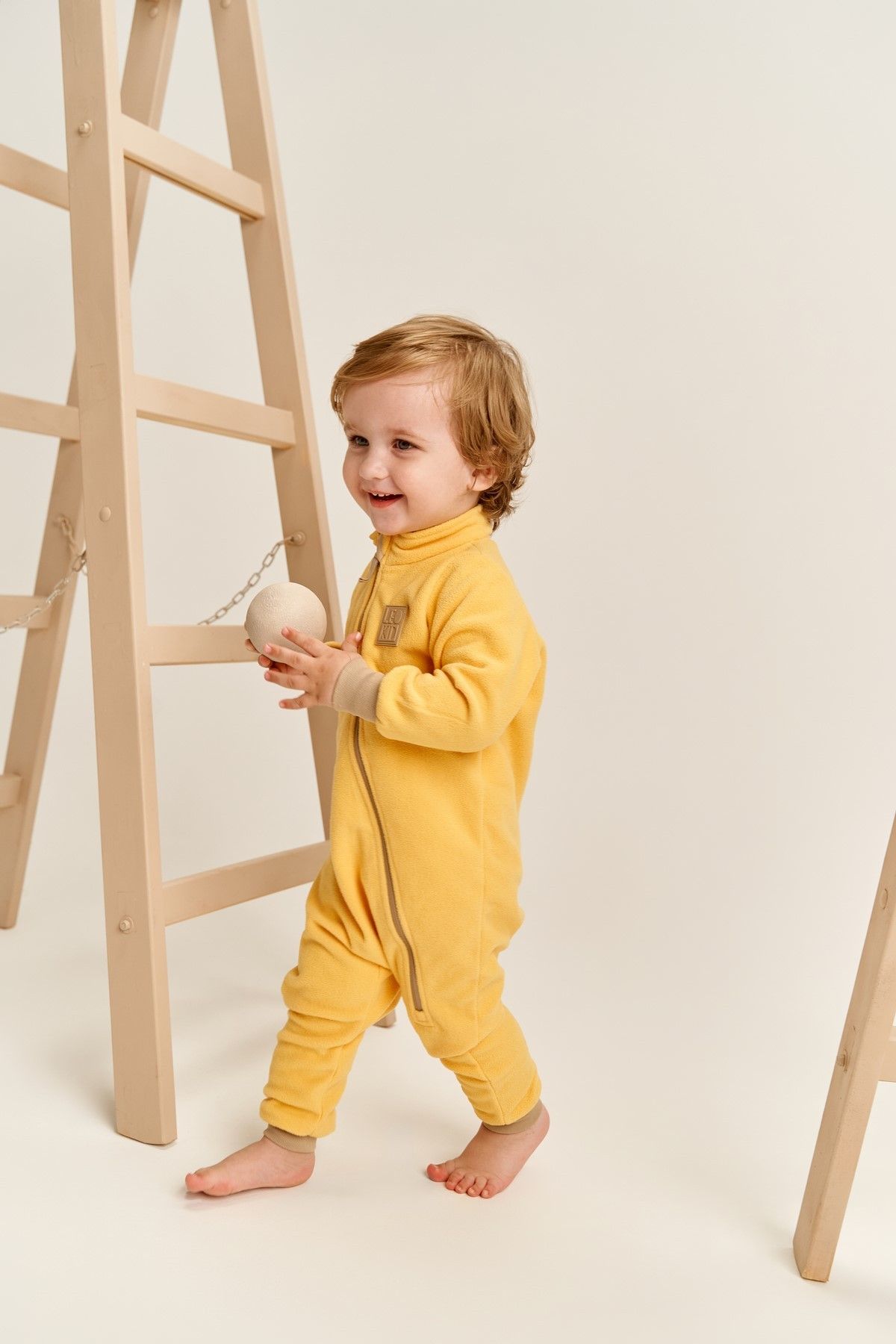 Leokid LEOKID Fleecový overal Yellow Mellow - 86 - obrázek 4