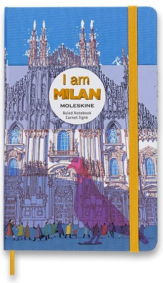 Moleskine Zápisník I am Milan tvrdé desky, L, linkovaný A5 - obrázek 1