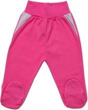 Kojenecká souprava body a polodupačky - LOVELY BUNNY růžová s proužky - vel.56 - obrázek 3